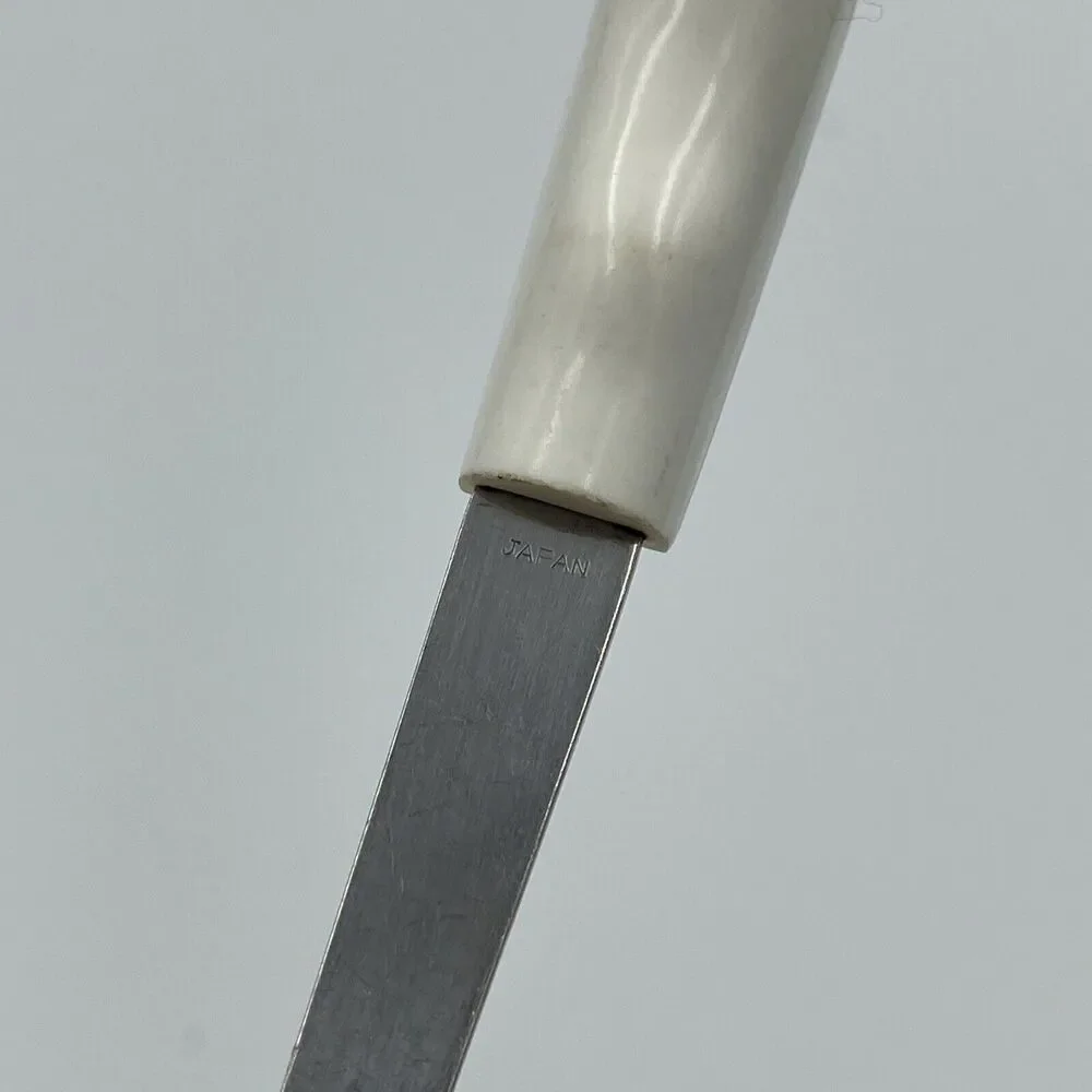Vintage 70s Stainless MCM Bird Heart Two Prong Meat Fork Serving Fork Retro Wht